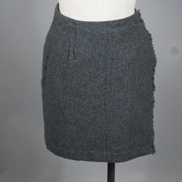 Gap Wool Skirt Grey Size 12 - Picture 2 of 8